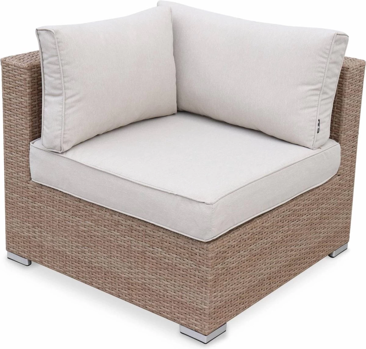 Alice's Garden Loungeset Napoli - 5 Plaatsen - Wicker - 6 Elementen - Beige/Beige 6 Alice's Garden Loungeset Napoli - 5 Plaatsen - Wicker - 6 Elementen - Beige/Beige - Afbeelding 4
