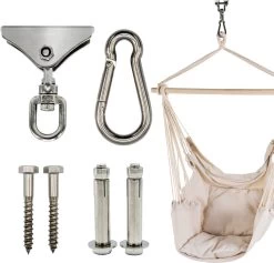 Itstrong® Plafondhaak Ophangsysteem Voor Binnen & Buiten – Ophanghaak Voor Bokszak – Schommel – Schommelstoel – Hangstoel - RVS