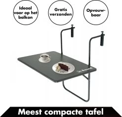 Balkontafel Inklapbaar – Zwart – 60 X 60 X 70 Cm – Hout Balkontafeltje Hangend Balkonbar Balkontafels Opklapbaar Hangtafel Balcony Table – Ophangbaar Voor Aan Het Balkon – Vouwtafel Wandtafel Inklapbare Tafel – Bijzettafel – Buiten Tafeltje Klaptafel