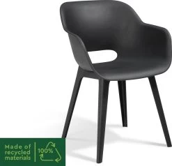 Allibert Akola Tuinstoelen - 2 Stuks -56,5x55x80cm - Donkergrijs -Tuinmeubel Verkoop 1200x1158