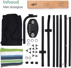 Vita5 Hangmat Met Standaard – 2 Persoons – Incl. Bekerhouder – 205kg Draaggewicht – Groen/Blauw -Tuinmeubel Verkoop 1200x1158 5