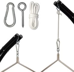 Metalen Ophangset Tot 160kg - Massieve Bevestiging Set Voor Hangstoel Hangmat - Plafond Wand Montage -Tuinmeubel Verkoop 1200x1159