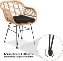 Casaria Polyrotan Kuipstoel Bali - Met Kussens – 2 Stuks -Tuinmeubel Verkoop 1200x1165