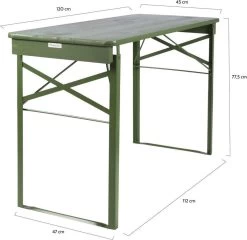 MaximaVida Inklapbare Biertafel Berlijn 120 X 50 Cm Olijfgroen - FSC Hout -Tuinmeubel Verkoop 1200x1166 2