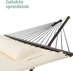 Vita5 Hangmat Met Standaard En Spreidstok – 2 Persoons – Incl. Bekerhouder - Afneembaar Kussen – Uv-bestendig – Beige -Tuinmeubel Verkoop 1200x1166 5