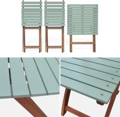 Alice's Garden Bistroset Barcelona - 2 Zitplaatsen - Acacia - Groengrijs -Tuinmeubel Verkoop 1200x1172 1
