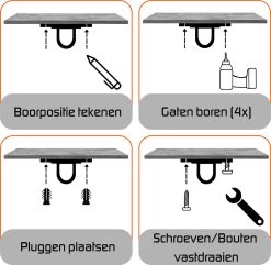 Plafondhaak – Voor Beton En Hout - Hangstoel – Hangmat – Bokszak – RVS – Binnen En Buiten – Ophangsysteem – Ophanghaak – 400KG -Tuinmeubel Verkoop 1200x1173