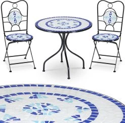 Merkloos Mozaïek Bistroset Neptun - 3-delig