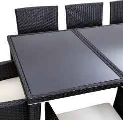 Tectake - Tuinmeubelset - 8 Persoons - Zwart 11 Tectake - Tuinmeubelset - 8 Persoons - Zwart -Tuinmeubel Verkoop 1200x1174