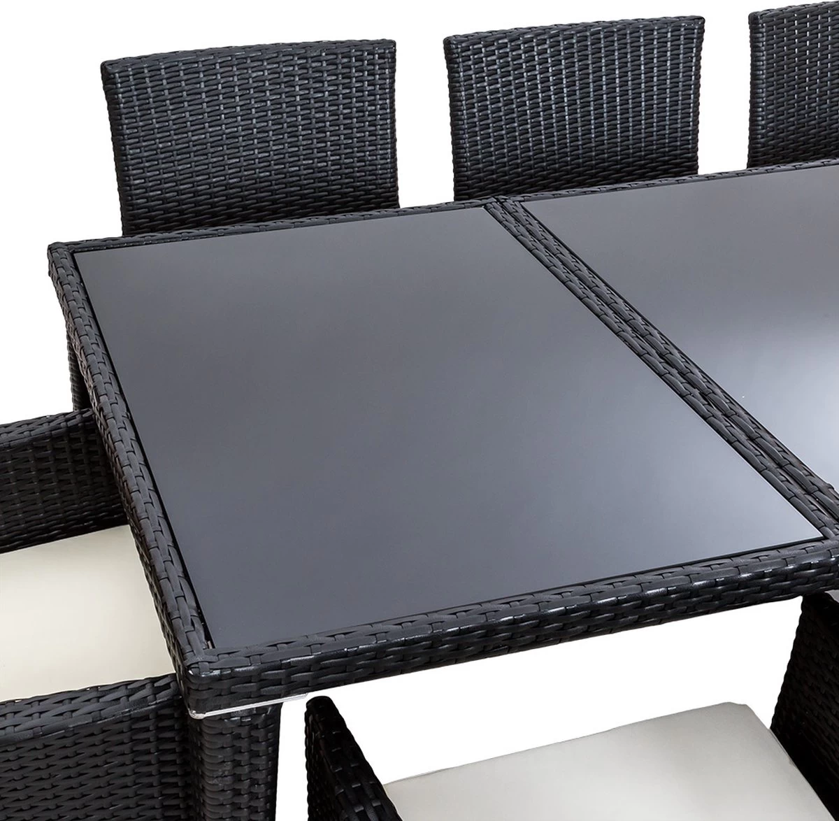 Tectake - Tuinmeubelset - 8 Persoons - Zwart 5 Tectake - Tuinmeubelset - 8 Persoons - Zwart - Afbeelding 3