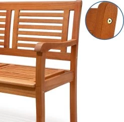 Casaria Tuinbank - FSC®-Gecertificeerd Eucalyptushout - 153cm Bruin -Tuinmeubel Verkoop 1200x1177 1