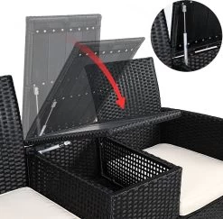 Casaria Tuinbank Polyrattan – 2 Zitter Incl. Tafel & Kussens – Zwart 25 Casaria Tuinbank Polyrattan – 2 Zitter Incl. Tafel & Kussens – Zwart -Tuinmeubel Verkoop 1200x1179 2