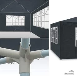 MaxxGarden Partytent - Paviljoen - 3x4m - Incl. Zijwanden - Waterdicht - Antraciet 12 MaxxGarden Partytent - Paviljoen - 3x4m - Incl. Zijwanden - Waterdicht - Antraciet -Tuinmeubel Verkoop 1200x1184 3