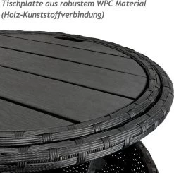 Casaria Polyrattan Zonne-Eiland Ø185cm – Incl. Kussens - Zwart Crème 33 Casaria Polyrattan Zonne-Eiland Ø185cm – Incl. Kussens - Zwart Crème -Tuinmeubel Verkoop 1200x1189 8