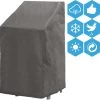 Weersbestendige Beschermhoes Stoel (4 Tot 6 Stapelstoelen) | 66 X 95 X 133/93 Cm (L) | Premium | Waterproof | TÜV Rheinland Gecertificeerd | Hoes Voor Tuin | Waterdicht | Solution Dyed (verkleuring Onmogelijk) | Grijs / Antraciet -Tuinmeubel Verkoop 1200x1192