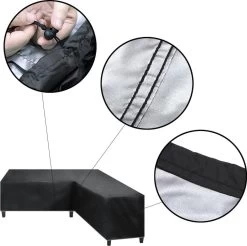 Merkloos Beschermhoes Voor Lounge Set - 215x87x80cm - Zwart - Tuin Set Beschermer - Afdekhoes Voor Lounge Bank - De Ideale Bescherming Voor Je Tuinmeubelen -Tuinmeubel Verkoop 1200x1197 12
