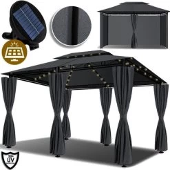 El Jardin - Partytent - 4x3 - Waterdicht Dak - Wanden - Solar - Antraciet Paviljoen -Tuinmeubel Verkoop 1200x1197 9