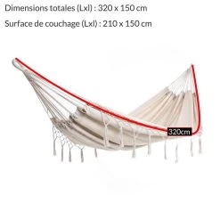 Detex Hangmat Met Franjes - 320x150cm – Belastbaar Tot 300kg Beige -Tuinmeubel Verkoop 1200x1198 27