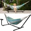 Vita5 Hangmat Met Standaard – 2 Persoons – Incl. Bekerhouder – 205kg Draaggewicht – Groen/Blauw -Tuinmeubel Verkoop 1200x1198 29