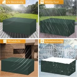Kingsleeve Tuinmeubelhoes - Beschermhoes - Weerbestendig -308x138x89cm - Groen -Tuinmeubel Verkoop 1200x1198 6
