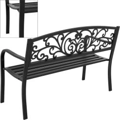 Pro Garden Tuinbank -127 X 60 - Metaal -Tuinmeubel Verkoop 1200x1200 1005