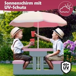 Spielwerk Kinder Tuinset – Incl. Parasol UV-bescherming - Roze Grijs -Tuinmeubel Verkoop 1200x1200 1011