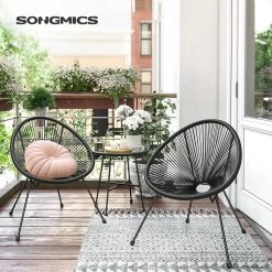 Songmics Balkonmeubilair, Tuinmeubelset, Set Van 3, Zitgroep, Terrasmeubilair, Glazen Tafelblad, 2 Stoelen, Voor Binnen En Buiten, Voor Patio, Tuin, Balkon, Buiten, Zwart GGF013B02 17 Songmics Balkonmeubilair, Tuinmeubelset, Set Van 3, Zitgroep, Terrasmeubilair, Glazen Tafelblad, 2 Stoelen, Voor Binnen En Buiten, Voor Patio, Tuin, Balkon, Buiten, Zwart GGF013B02 -Tuinmeubel Verkoop 1200x1200 1026