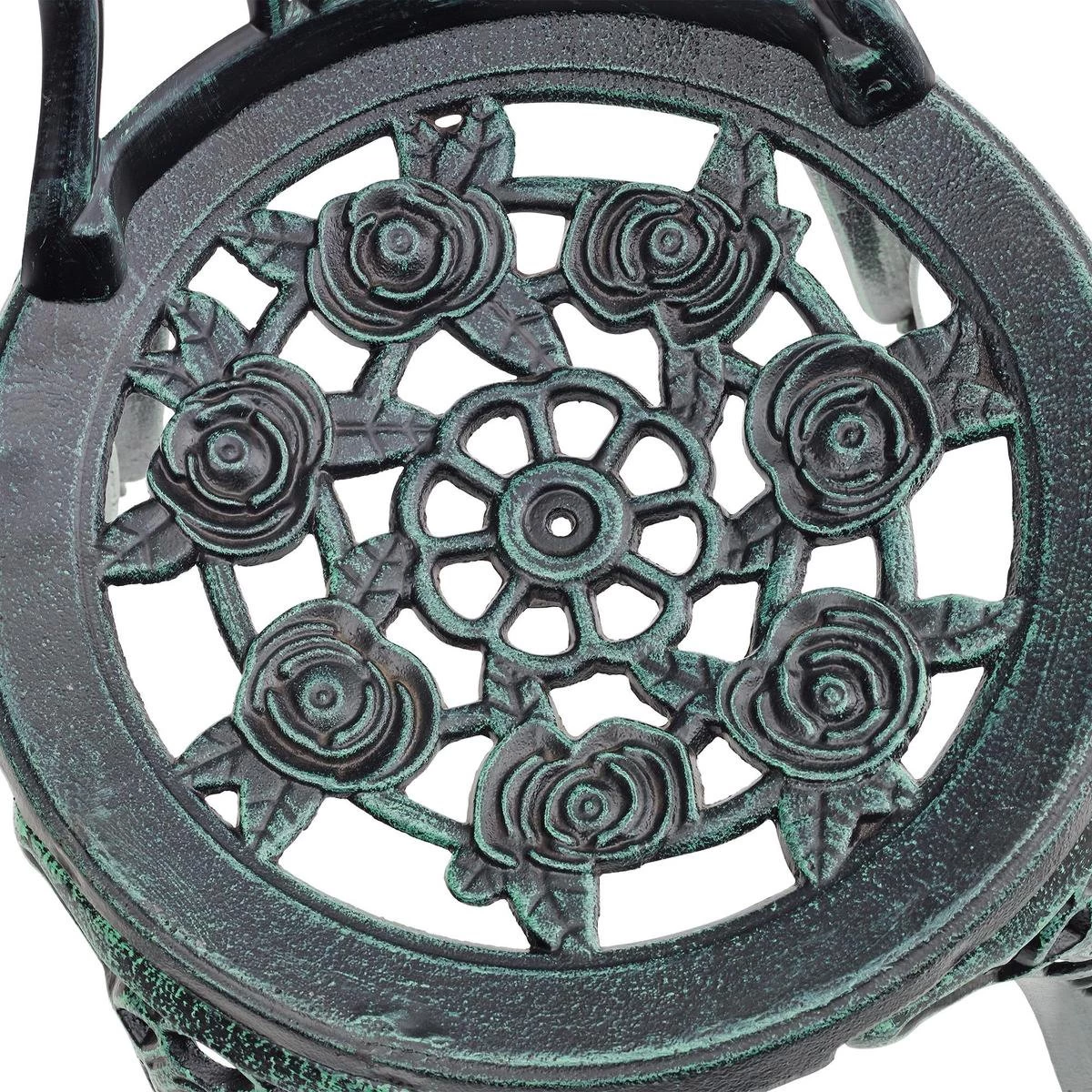 Bistroset Balkonset Gietijzer Tuintafel En 2 Tuinstoelen Groen 7 Bistroset Balkonset Gietijzer Tuintafel En 2 Tuinstoelen Groen - Afbeelding 5