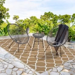 LifeGoods Acapulco Bistroset - 3-Delig - Tuinset Met Bijzettafel - Grijs -Tuinmeubel Verkoop 1200x1200 1061