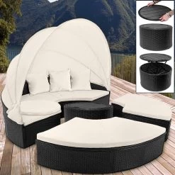 Casaria Polyrattan Zonne-Eiland Ø185cm – Incl. Kussens - Zwart Crème 29 Casaria Polyrattan Zonne-Eiland Ø185cm – Incl. Kussens - Zwart Crème -Tuinmeubel Verkoop 1200x1200 1088