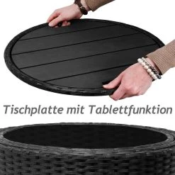 Casaria Polyrattan Zonne-Eiland Ø185cm – Incl. Kussens - Zwart Crème 40 Casaria Polyrattan Zonne-Eiland Ø185cm – Incl. Kussens - Zwart Crème -Tuinmeubel Verkoop 1200x1200 1094