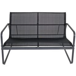 Tuin Meubelen Loungeset - 4 Persoons - Tuinset - Comfort - Zwart - Tafel Glazen Blad - Stoelen - Sofa - Bank - 4-delig -Tuinmeubel Verkoop 1200x1200 1095