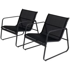 Tuin Meubelen Loungeset - 4 Persoons - Tuinset - Comfort - Zwart - Tafel Glazen Blad - Stoelen - Sofa - Bank - 4-delig -Tuinmeubel Verkoop 1200x1200 1096