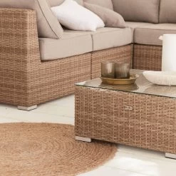 Premium Loungeset - VITTORIA - Rond Wicker– 5 Plaatsen, Naturel/beige -Tuinmeubel Verkoop 1200x1200 1134