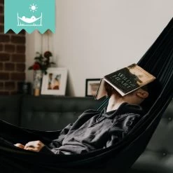 Dubbele Hangmat Zwart Met Spreidstok - 1 Of 2 Persoons - Lig Oppervlak 190x150cm - Lengte 260cm -Tuinmeubel Verkoop 1200x1200 1283