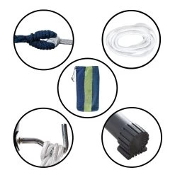 Hangmat Met Standaard En Opbergtas – 2 Persoons – Max. Draaggewicht 200Kg – Hangmatset – Hangmatten – Hang Mat Voor Binnen En Buiten – Hangmatstandaard – Hammock – Blauw / Groen -Tuinmeubel Verkoop 1200x1200 1345