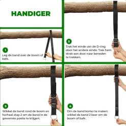 4House Ophang Koord Voor Hangmat, Hangstoel / Schommel - Hangmat Bevestigingsset Inclusief Haken - Karabijnhaak - Hangmat Standaard -Schommelophangset - Hangmat Ophangsysteem -150cm - Tot 1000kg - Boomvriendelijke Hangmat Ophangset - Set Van 2Stuks -Tuinmeubel Verkoop 1200x1200 1351