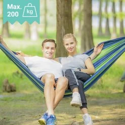 Dubbele Hangmat Blauw - 1 Of 2 Persoons - Lig Oppervlak 190x150cm - Lengte 260cm -Tuinmeubel Verkoop 1200x1200 1359