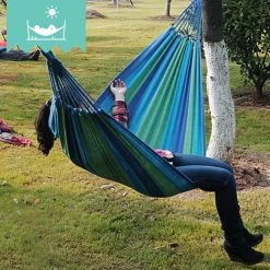 Dubbele Hangmat Blauw - 1 Of 2 Persoons - Lig Oppervlak 190x150cm - Lengte 260cm -Tuinmeubel Verkoop 1200x1200 1361