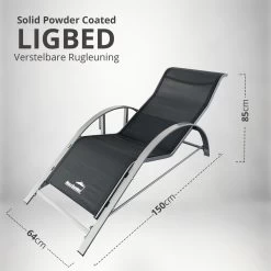 MaxxGarden Ligbed Set - 2 Stuks Zwart - Met Tafel - Sun Loungers - Loungebed -Tuinmeubel Verkoop 1200x1200 171