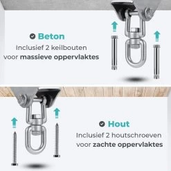 AVINT GOODS RVS Ophangsysteem Plafondhaak Bokszak – Schroefhaak & Ophanghaak Hangstoel – Muurhaak Binnen & Buiten - 550KG -Tuinmeubel Verkoop 1200x1200 196