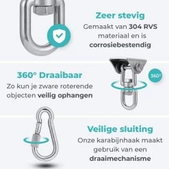 AVINT GOODS RVS Ophangsysteem Plafondhaak Bokszak – Schroefhaak & Ophanghaak Hangstoel – Muurhaak Binnen & Buiten - 550KG -Tuinmeubel Verkoop 1200x1200 197