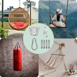 XYZ Goods - Luxe Plafondhaak - Hangmat Bevestigingsset - Schommelhaak - Ophangsysteem - Ophanghaak - Plafondbeugel - Bokszak - Schommelstoel - Hangstoel - RVS -Tuinmeubel Verkoop 1200x1200 214