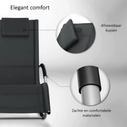 Sens Design Zonnebed - Ligbed - Weerbestendig - Antraciet -Tuinmeubel Verkoop 1200x1200 254