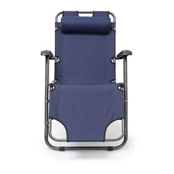 Relaxdays Ligstoel Inklapbaar - Ligbed Met Hoofdsteun - Strandstoel Verstelbaar - Camping - Donkerblauwe -Tuinmeubel Verkoop 1200x1200 280