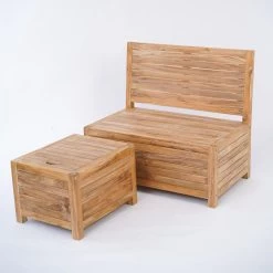 Kleine Teakhouten Tuinbank Met Opbergruimte - 100 X 60 X 90 Cm - Duurzaam Teakhout - Blijft Strak En Mooi - Sterke Constructie Om Lang Mee Te Gaan -Tuinmeubel Verkoop 1200x1200 284