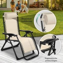 Sens Design Tuinstoel - Ligstoel Tuin - Beige -Tuinmeubel Verkoop 1200x1200 3