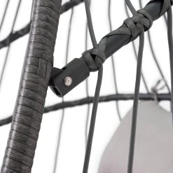 Pro Garden Lowander Hangstoel Egg 191x126x126- Schommelstoel Met Rattan Cocoon En Robuust Stalen Standaard Incl. Kussens - Volledig Inklapbaar - Lichtgrijs -Tuinmeubel Verkoop 1200x1200 311