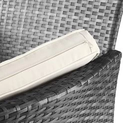 Casaria Polyrattan Tuinbank - Incl. Tafel & Kussens 7 Cm - Grijs -Tuinmeubel Verkoop 1200x1200 323