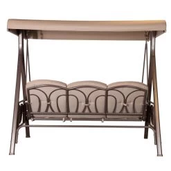 SORARA® Luxe Schommelbank Met Zonnescherm - Bruin - Zware Kwaliteit. -Tuinmeubel Verkoop 1200x1200 324